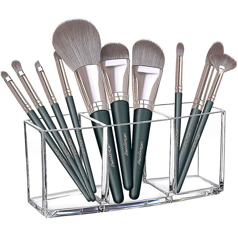 foto del prodotto scatola porta pennelli da trucco in acrilico, scatola portaoggetti cosmetica per espositore