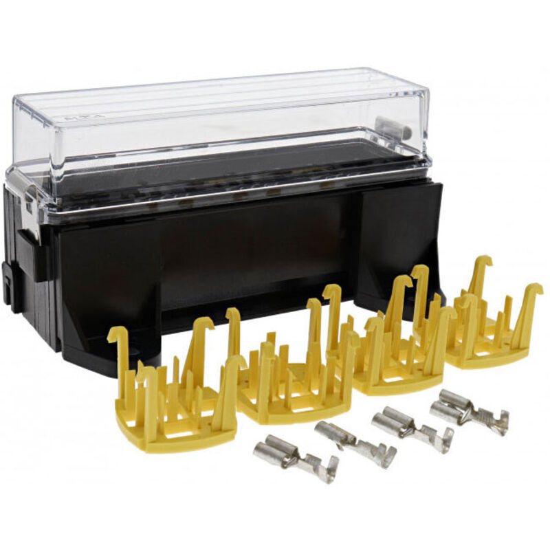 foto del prodotto scatola porta relè per 4 mini relè