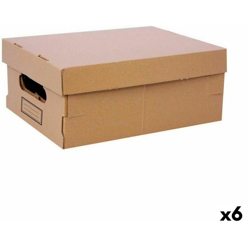 foto del prodotto scatola portaoggetti con coperchio confortime cartone 36,5 x 28,5 x 16,5 cm 6 unit 
