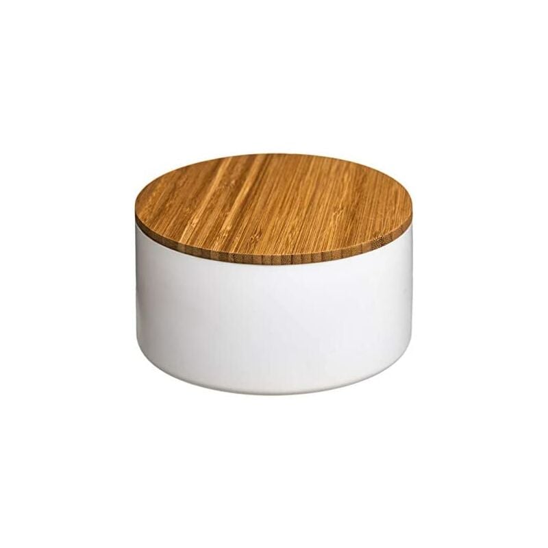 foto del prodotto scatola portaoggetti con specchio bamb bianco collezione bagno natureo