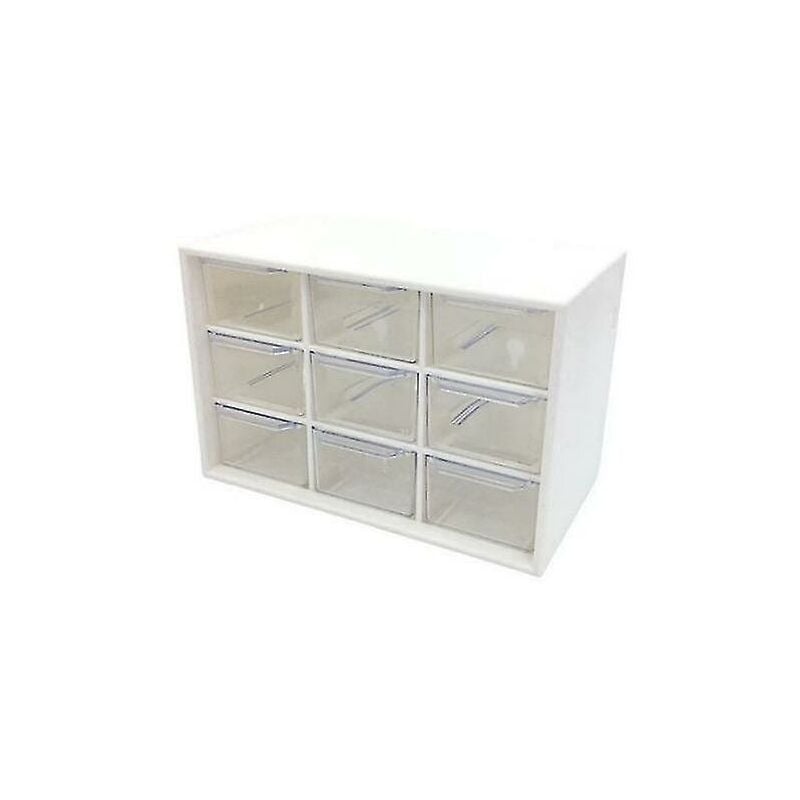 foto del prodotto scatola portaoggetti da scrivania cassetto per gioielli cosmetici perline perline scatola portaoggetti a 9 scomparti scatola portaoggetti in plastica