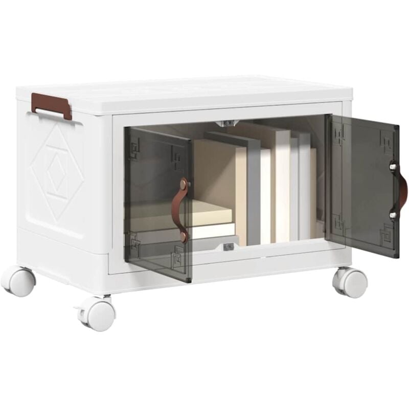 foto del prodotto scatola portaoggetti impilabile con ruote 28 l 48,5x29,5x33 cm vidaxl