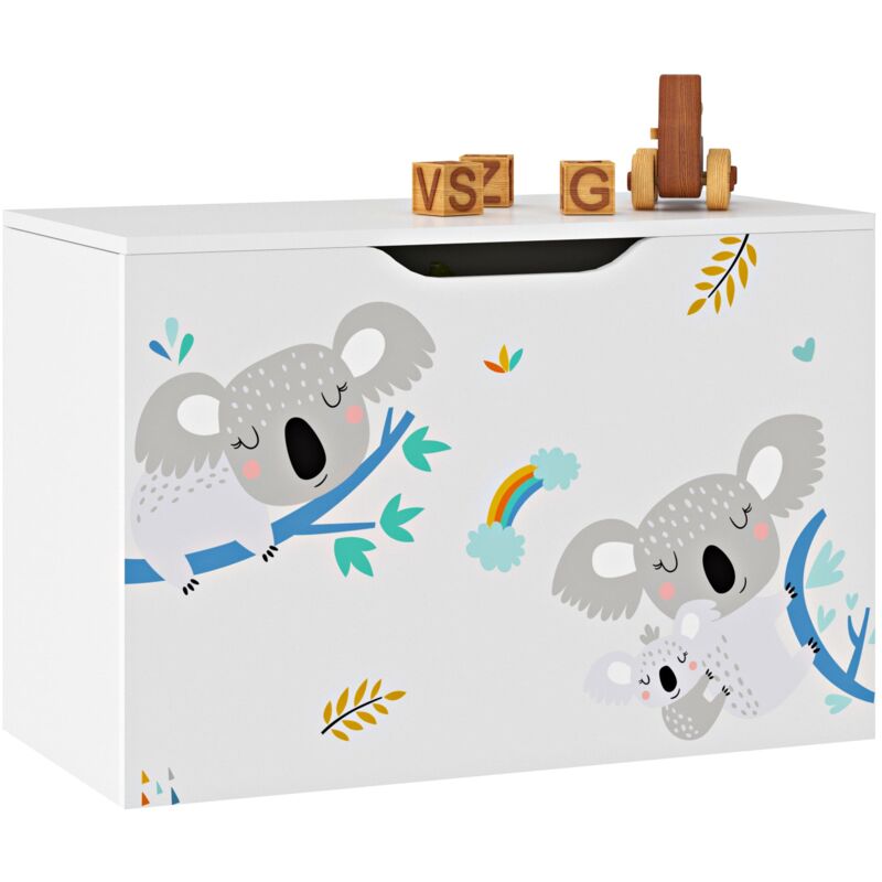 foto del prodotto scatola portaoggetti per bambini 40 x 60 x 30 cm bianco grigio blu 030006811