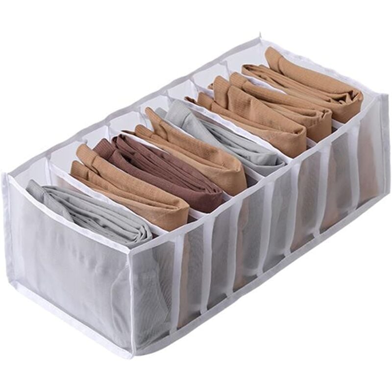 foto del prodotto scatola portaoggetti per biancheria intima, organizer per cassetti in rete multi griglia, per mutandine, calzini, leggings, scatola portaoggetti