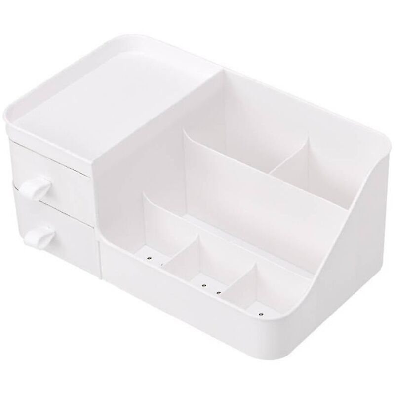 foto del prodotto scatola portaoggetti per cosmetici a cassetto, organizer da scrivania per riporre rossetto e maschere bebusingoto