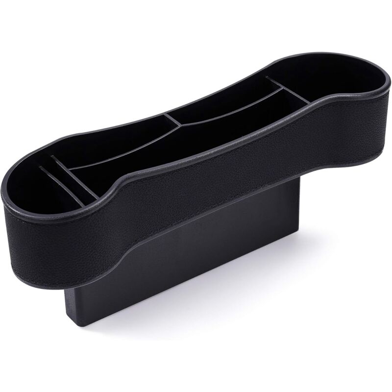 foto del prodotto scatola portaoggetti universale per sedile auto in pelle pu, portaoggetti per auto, portabicchieri, nero