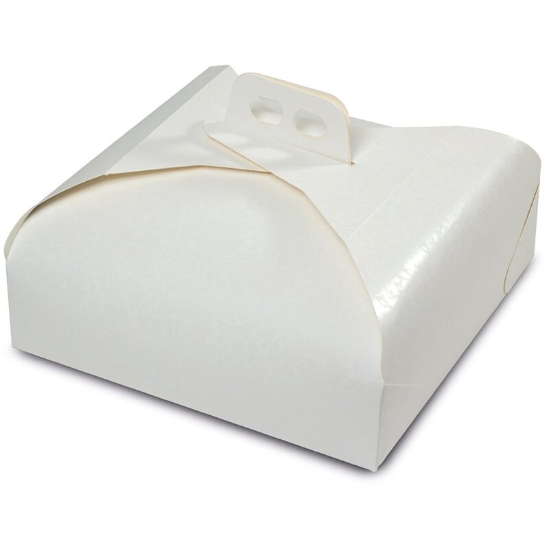 foto del prodotto scatola portatorte 33x33, carta, bianco, made in italy, linea easy bake guardini