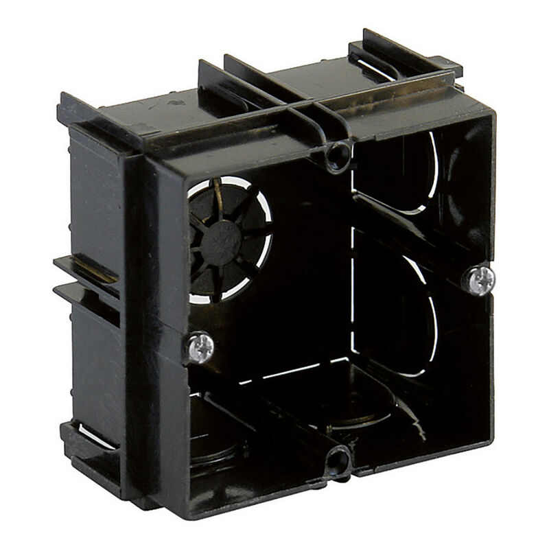 foto del prodotto scatola quadrata con 9 ingressi 25mm 6,5x6,5x4cm nero solera