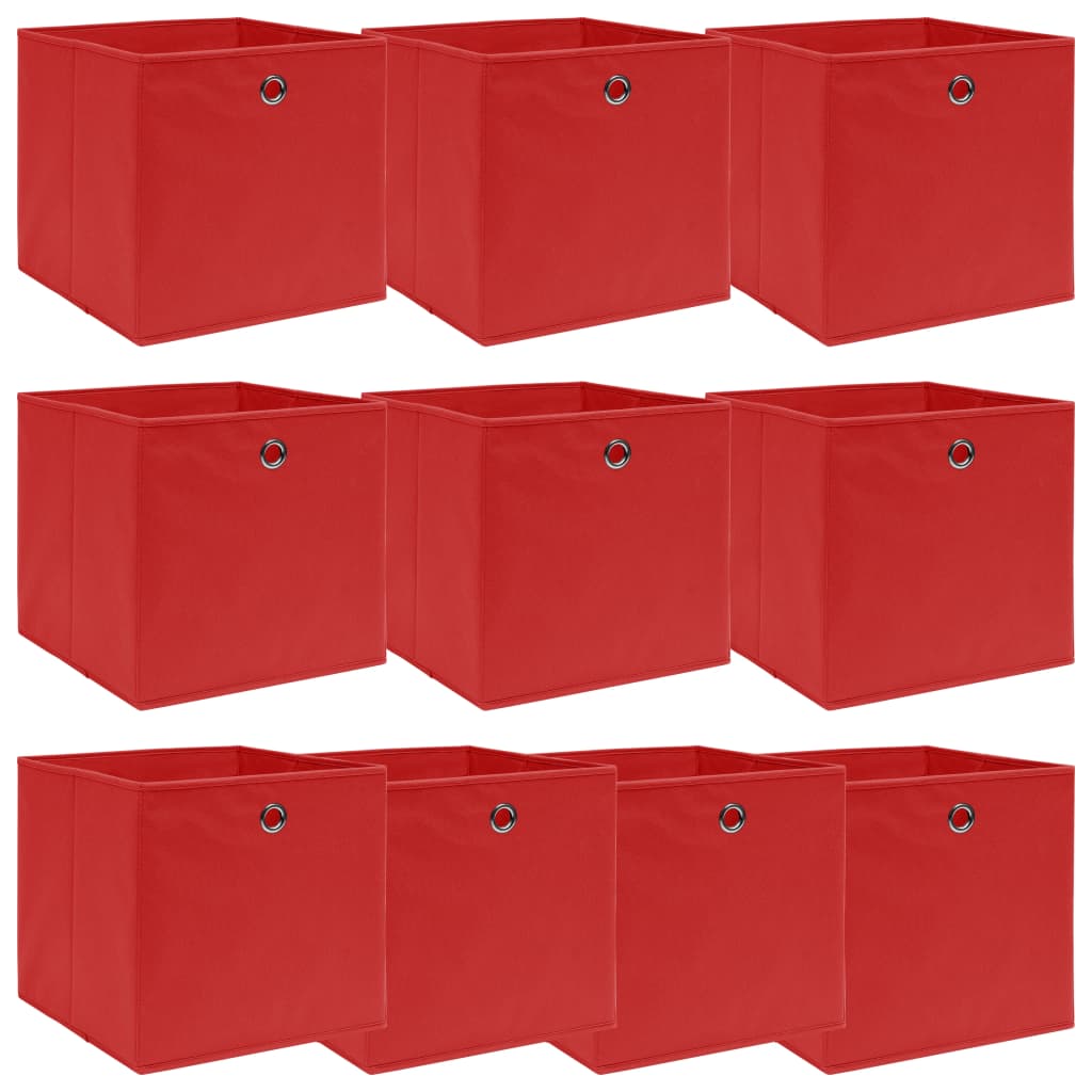 foto del prodotto scatole 10 pz rosse 32x32x32 cm in tessuto