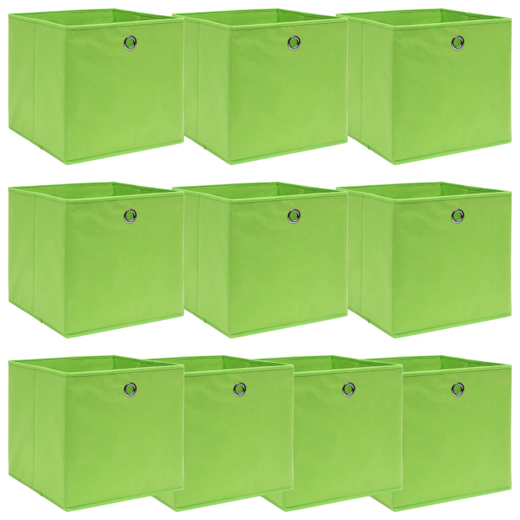 foto del prodotto scatole 10 pz verdi 32x32x32 cm in tessuto cod mxl 49781