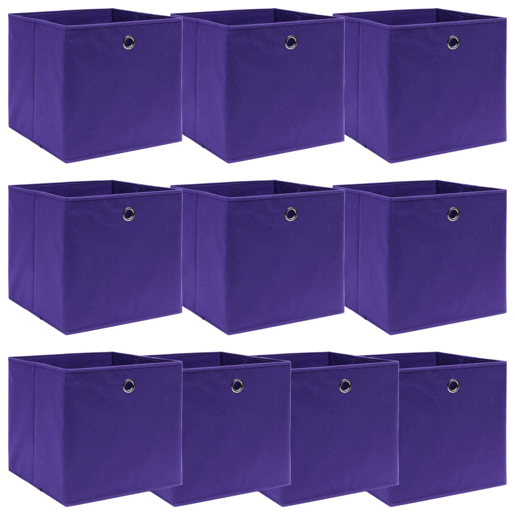 foto del prodotto scatole 10 pz viola 32x32x32 cm in tessuto cod mxl 46843
