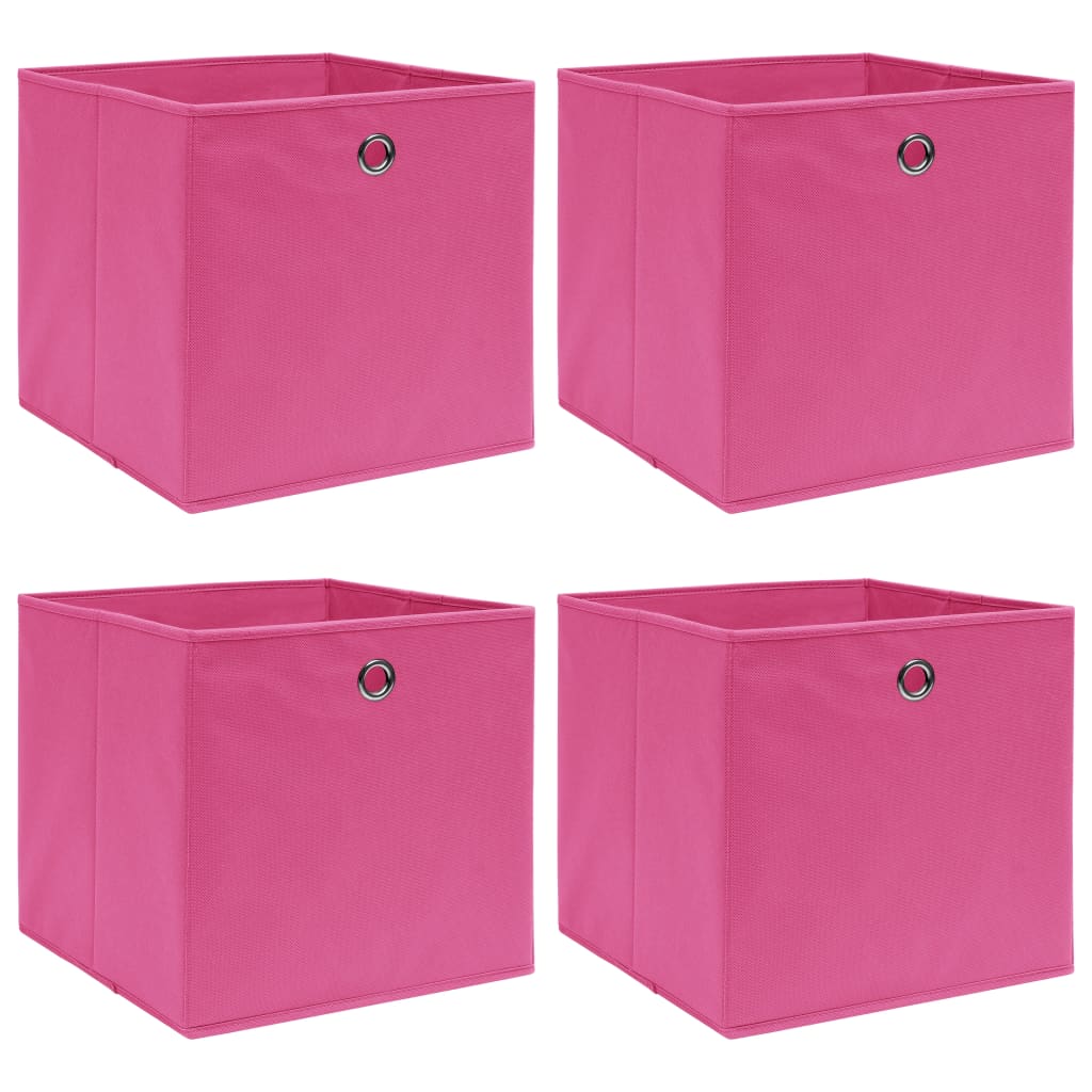 foto del prodotto scatole 4 pz rosa 32x32x32 cm in tessuto cod mxl 46675