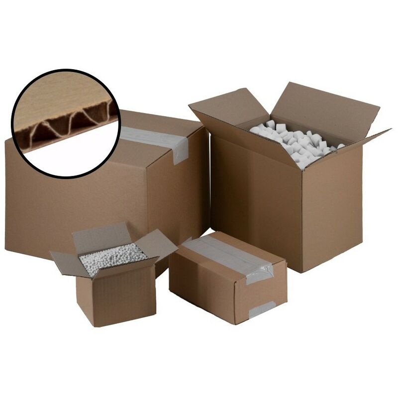 foto del prodotto scatole cartone a onda singola 25x20x20cm, pack 15pz, scatoloni per trasloco, spedizioni e imballaggio, scatole trasloco e cartoni resistenti e