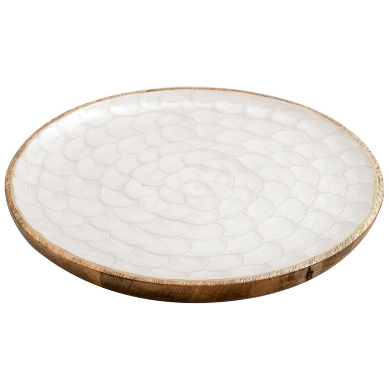 foto del prodotto scatole e vassoi in lamiera grande piatto ovale bianco 3x28x28cm signes grimalt