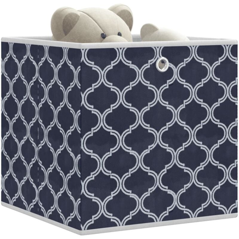 foto del prodotto scatole portaoggetti 10 pz blu 32x32x32cm tessuto non tessuto vidaxl