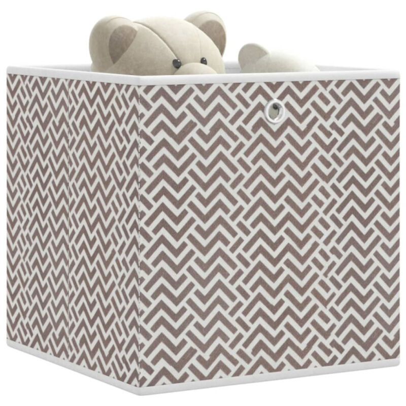 foto del prodotto scatole portaoggetti 4pz marrone 32x32x32cm tessuto non tessuto - vidaxl