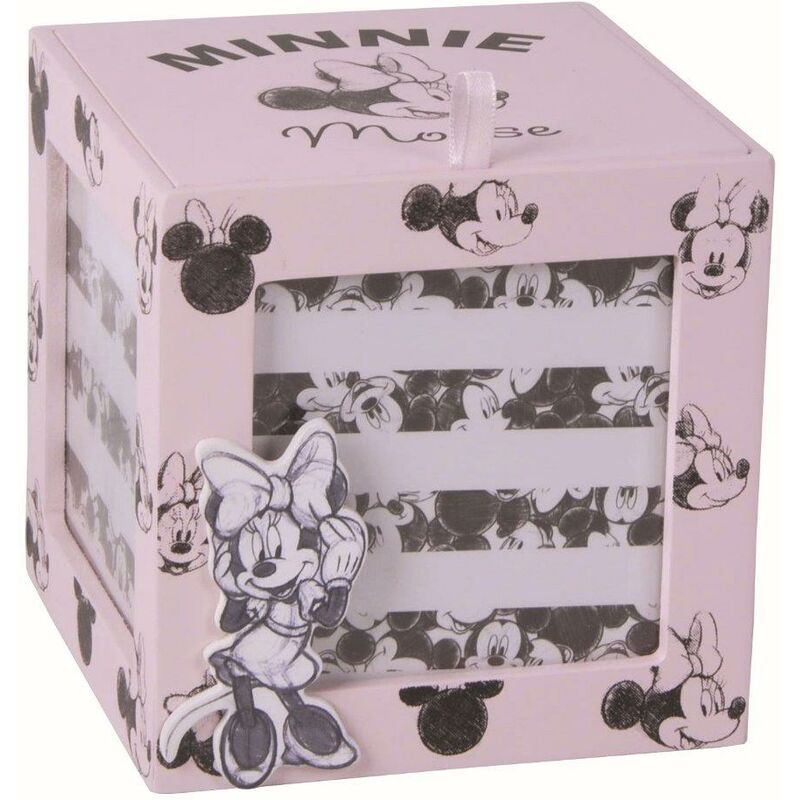 foto del prodotto scatolina cubotto con portafoto minnie