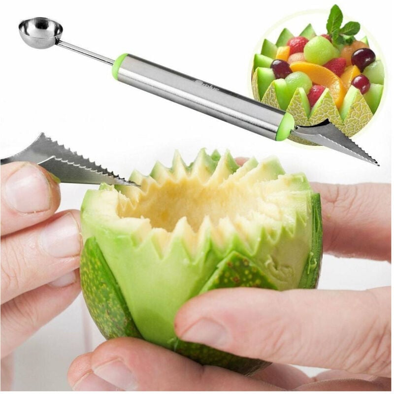 foto del prodotto scavino doppia testa coltello intagliatore per palline decorazione frutta trade shop traesio