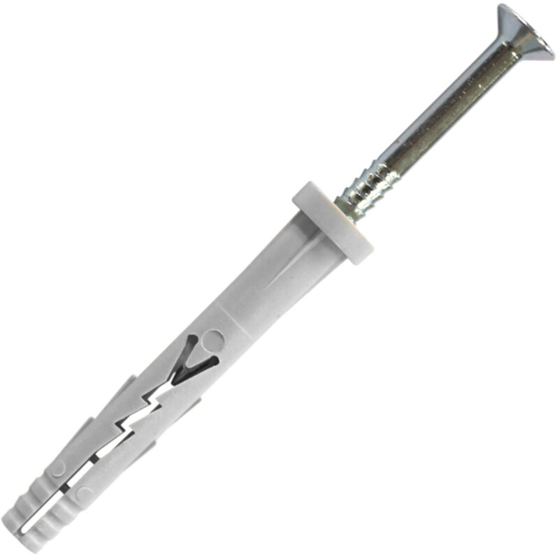 foto del prodotto scell-it - scatola di 200 tasselli in nylon - testa piatta - 6 mm x 32 mm - yzp6032