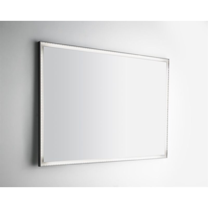 foto del prodotto scelti da san marco - specchio bagno a led 100x70 cm con cornice specchio ed antifog senza kit bluetooth senza accensione a sfioro sen