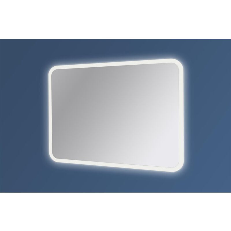 foto del prodotto scelti da san marco specchio bagno led 100x70 cm sabbiato specchio senza antifog senza kit bluetooth senza accensione a sfioro senza