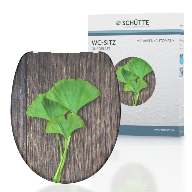 foto del prodotto sch tte 82154 82154 sedile wc in duroplast gingko wood, con abbassamento automatico, motiv