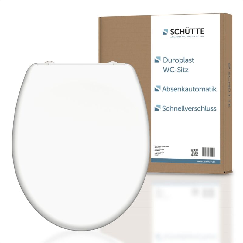 foto del prodotto sch tte toilet seat with soft close mechanism, removable toilet lid made of shatterproof duroplast, innovative diy installation with adhesive pads,