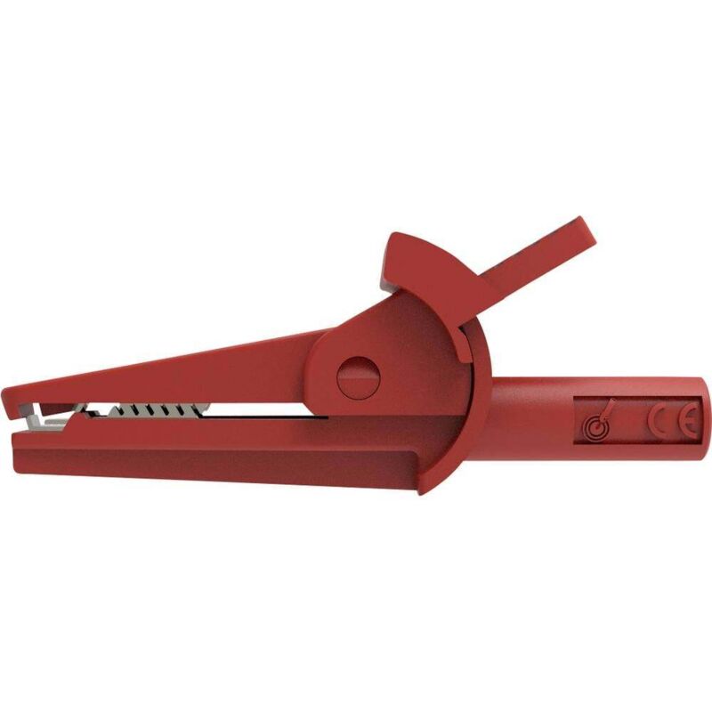 foto del prodotto sch tzinger sak 6715 ni 2 rt morsetto a clip coccodrillo isolato presa rosso