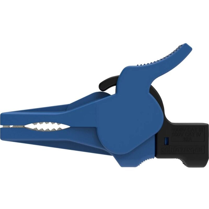 foto del prodotto sch tzinger sak 9230 ni bl morsetto a clip coccodrillo isolato presa blu