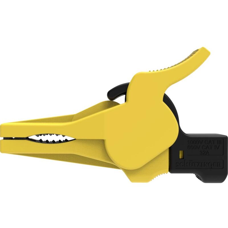 foto del prodotto sch tzinger sak 9230 ni ge morsetto a clip coccodrillo isolato presa giallo