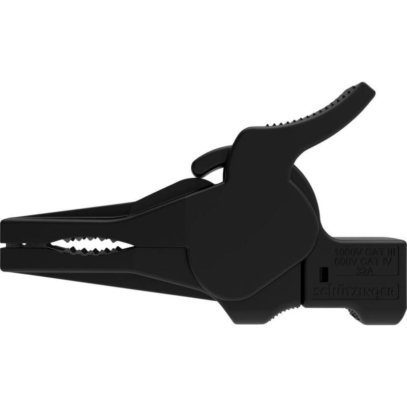 foto del prodotto sch tzinger sak 9230 ni sw morsetto a clip coccodrillo isolato presa nero