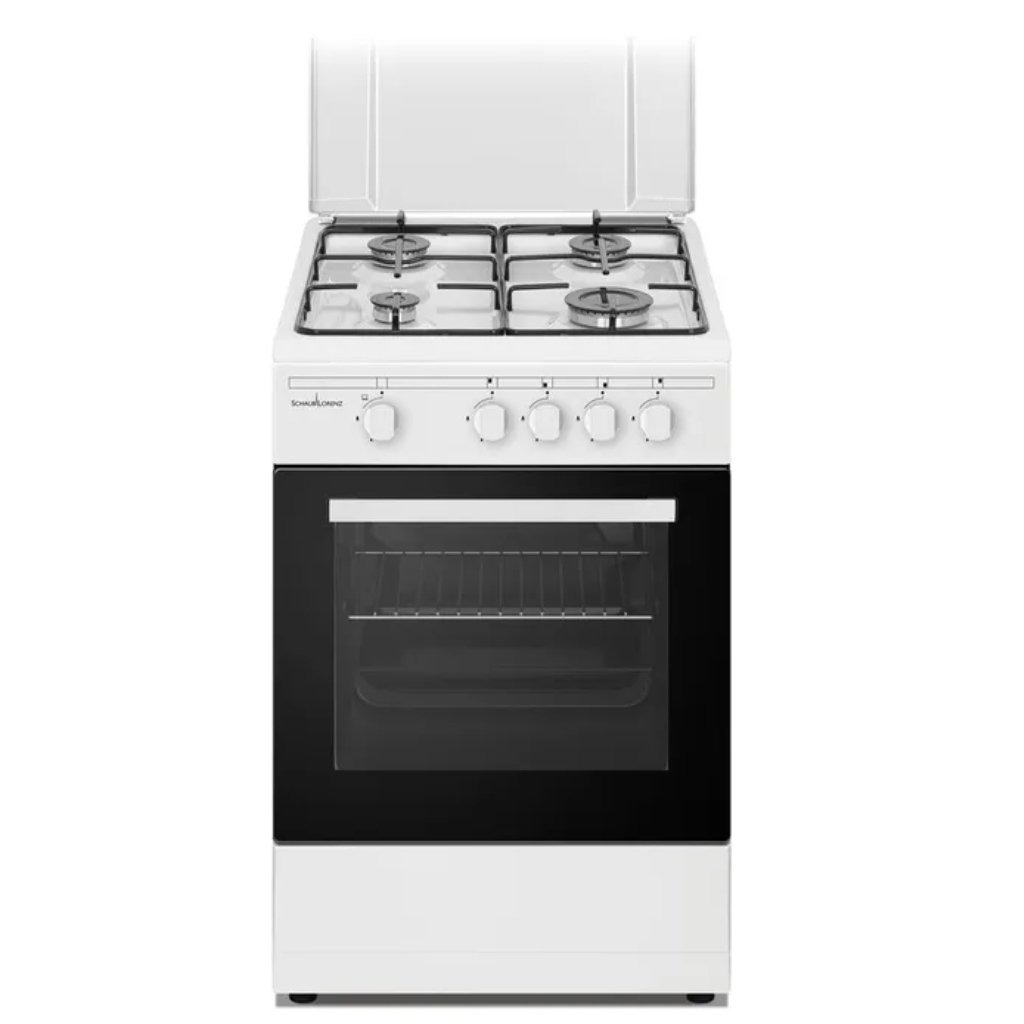 foto del prodotto schaub lorenz ss450gw cucina a gas 50x50 cm 4 fuochi a gas forno a gas bianca