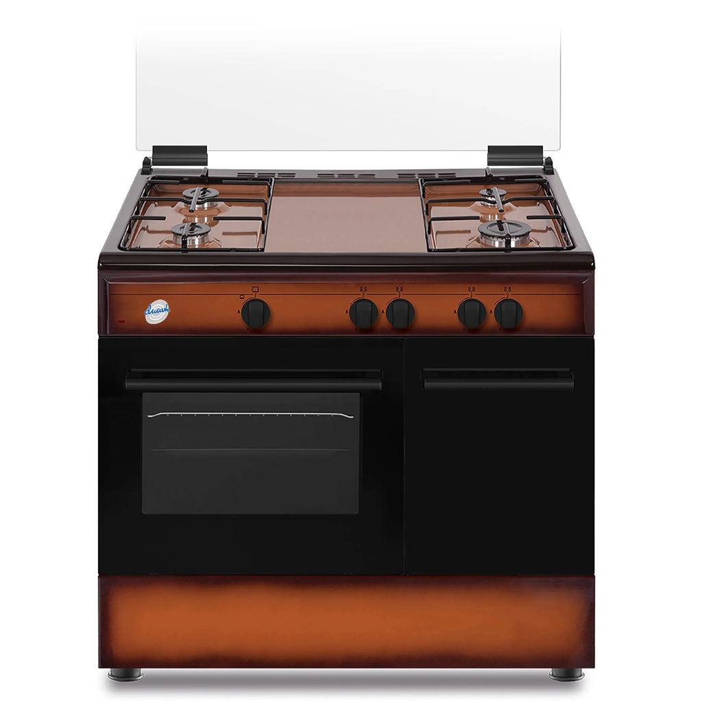 foto del prodotto schaub lorenz ss590geb cucina 90cm 5 fuochi gas forno a gas con grill elettrico marrone