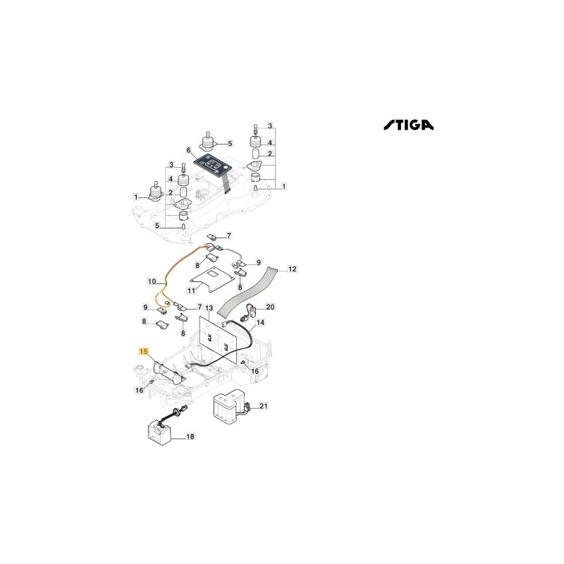 foto del prodotto scheda bobina robot tagliaerba modelli g1200 originale stiga 122720214 1