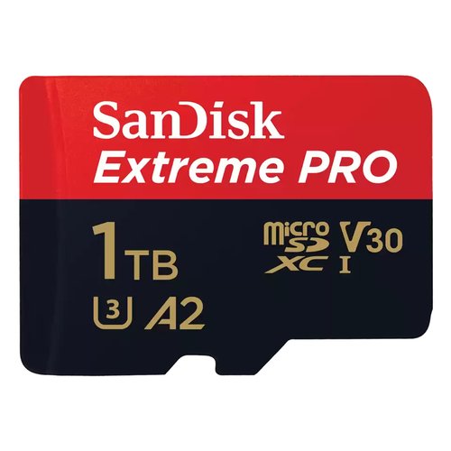foto del prodotto scheda di memoria sandisk sdsqxcd 1t00 gn6ma extreme pro black e red