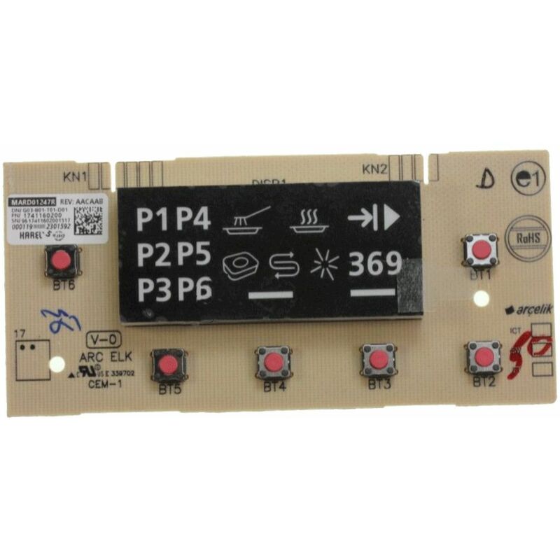 foto del prodotto scheda display lavastoviglie beko 352721