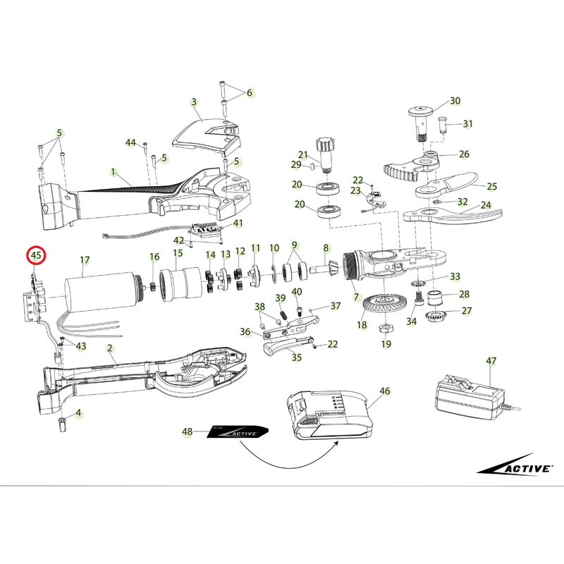 foto del prodotto scheda elettronica 12 v 24 v originale active forbice tigercut 35 025966