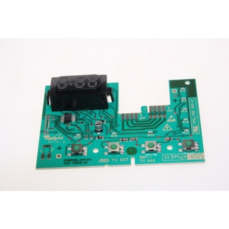 foto del prodotto scheda elettronica, modulo di visualizzazione lavatrice whirlpool 326762