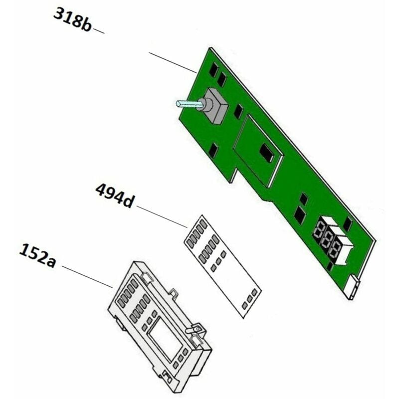 foto del prodotto scheda elettronica programmata codice 318b asciugatrice candy 4369048