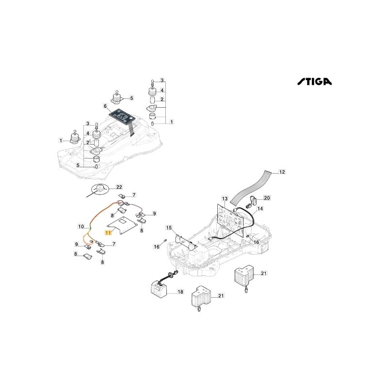 foto del prodotto scheda madre robot tagliaerba modelli a1500 a3000 originale stiga 122720246 0