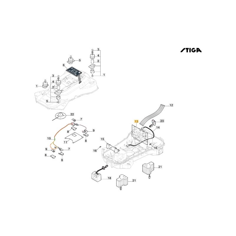 foto del prodotto scheda madre robot tagliaerba modelli a3000 a5000 originale stiga 122720247 0