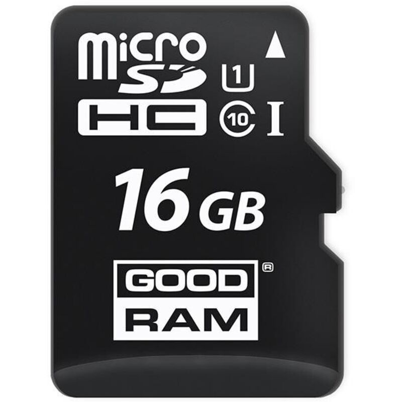 foto del prodotto scheda microsdhc goodram da 16 gb classe 10 memoria affidabile per il tuo smartphone