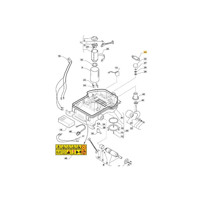 foto del prodotto scheda sollevamento robot modelli autoclip221 originale stiga 112600243 0