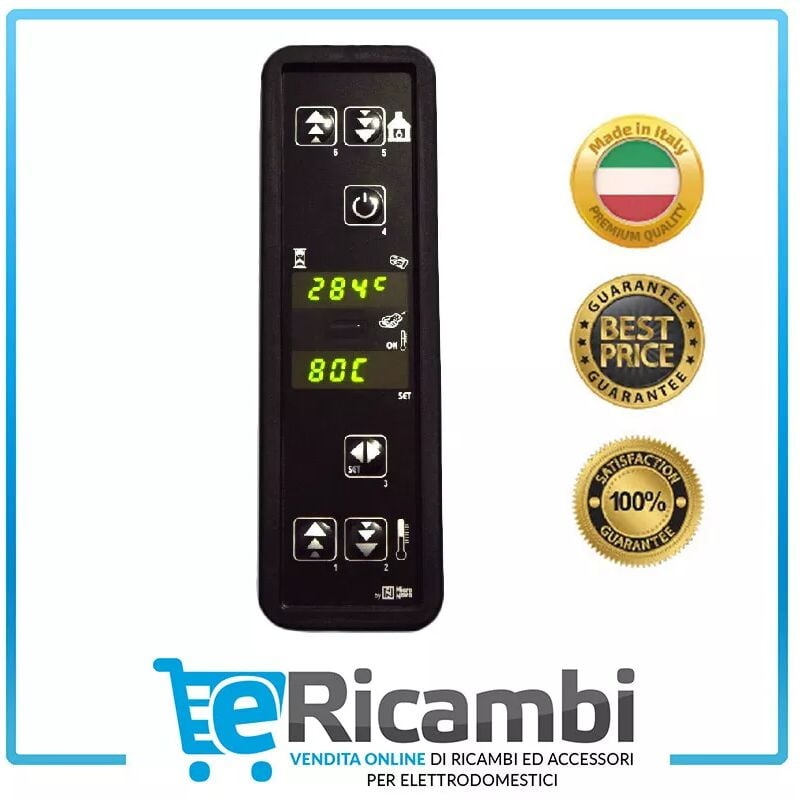 foto del prodotto scheda tastiera display led veritcale micronova c024 2 stufa pellet 170x53x24 mm