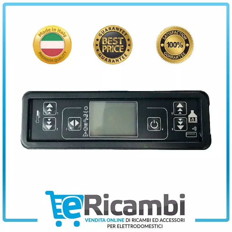 foto del prodotto scheda tastiera display micronova stufa pellet lcd f0472 dim. 160x50x23 mm
