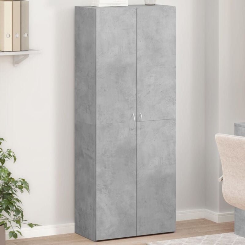 foto del prodotto schedario grigio cemento 60x32x153 cm in truciolato vidaxl