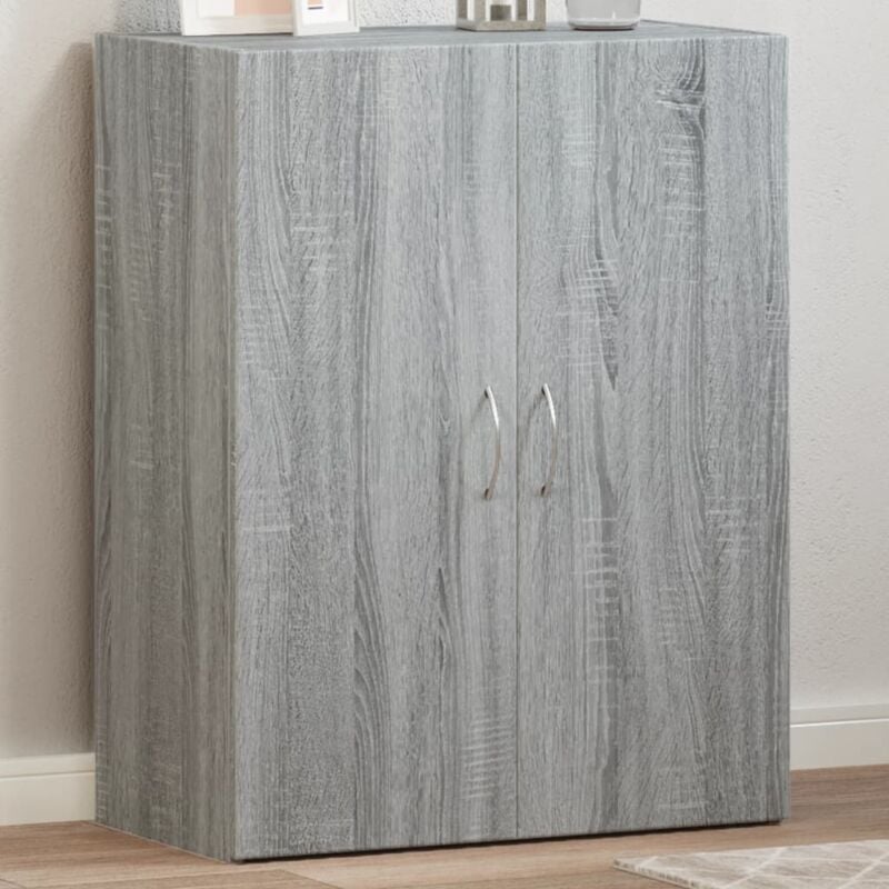foto del prodotto schedario grigio sonoma 60x32x77,5 cm in legno multistrato vidaxl