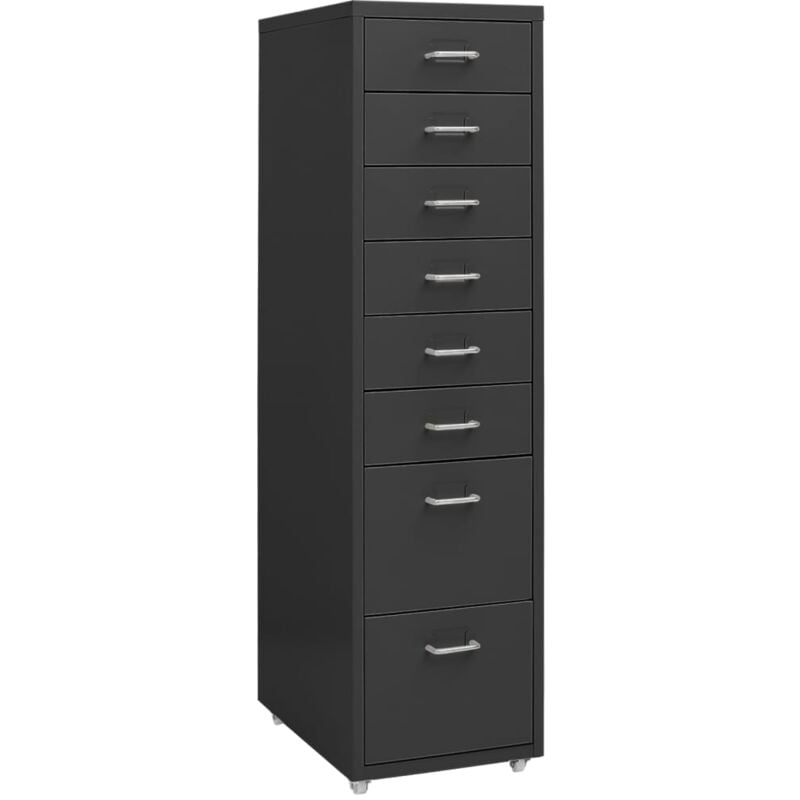 foto del prodotto schedario mobile antracite 28x41x109 cm in metallo vidaxl