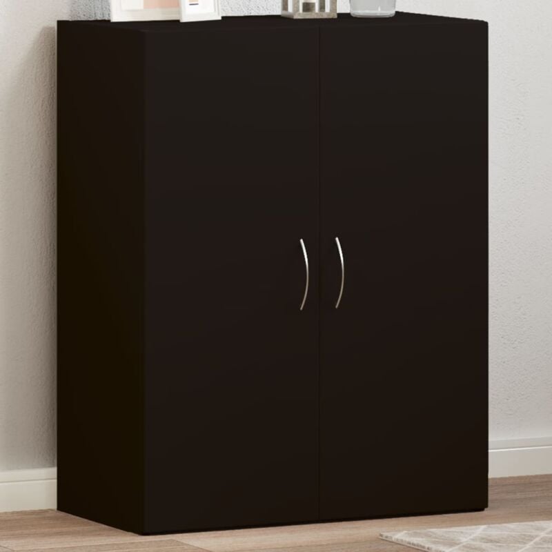 foto del prodotto schedario nero 60x32x77,5 cm in legno multistrato vidaxl