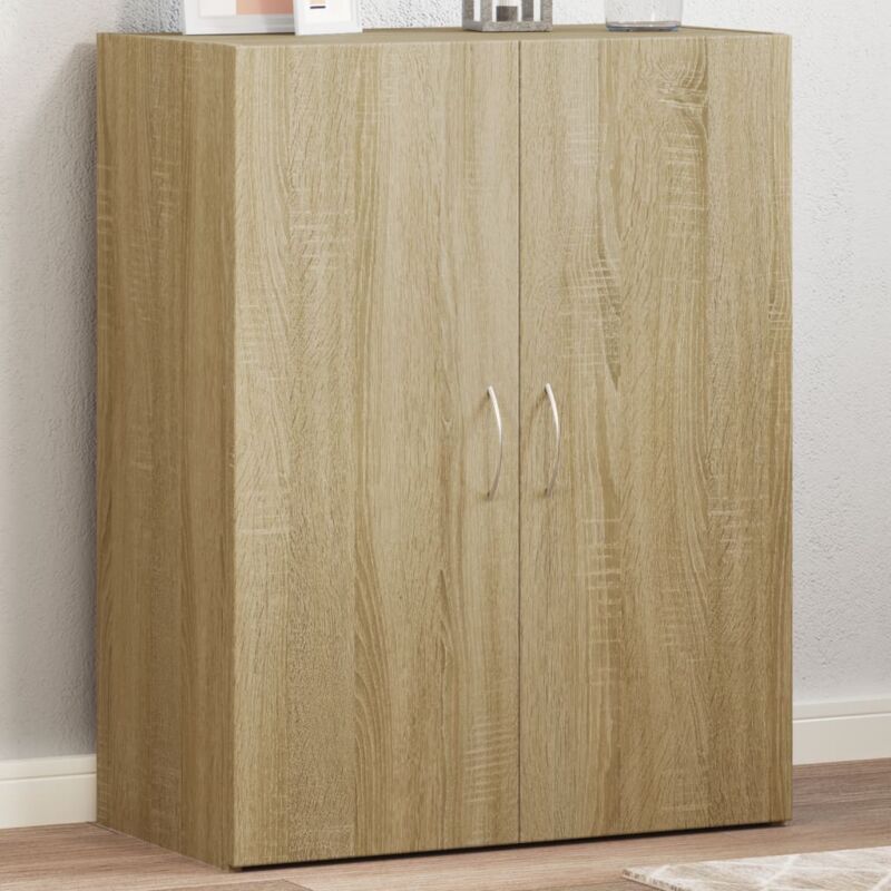 foto del prodotto schedario rovere sonoma 60x32x77,5 cm in legno multistrato vidaxl